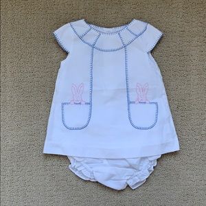 Bella Bliss Bunny dress with diaper cover.  Sz 9M